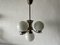 Art Deco Deckenlampe aus Metall & Silber, 1940er 7