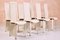 Postmoderne italienische Esszimmerstühle mit hoher Rückenlehne von Antonello Mosca, 1980er, 8er Set 1