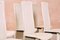 Postmoderne italienische Esszimmerstühle mit hoher Rückenlehne von Antonello Mosca, 1980er, 8er Set 6