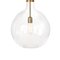 Large Rosdala Ceiling Lamp in Brass and Clear Glass by Sabina Grubbeson for Konsthantverk 2