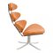 Corona Chair in Cognac Aniline Leather by Poul Volther 5