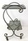 French Iron Table Trolley Console with Wheels, 1960s 5