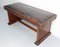 Art Deco French Iroko and Leather Bench, 1930s 5