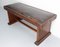 Art Deco French Iroko and Leather Bench, 1930s, Image 5