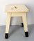 French Painted Wooden Side Stool, 1950s 5