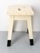 French Painted Wooden Side Stool, 1950s 6