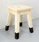 French Painted Wooden Side Stool, 1950s 3