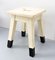 French Painted Wooden Side Stool, 1950s 4