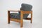 Oak Armchairs with Stools, Finland, 1960s, Set of 4 14