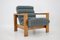 Oak Armchairs with Stools, Finland, 1960s, Set of 4, Image 18