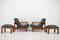 Oak Armchairs with Stools, Finland, 1960s, Set of 4, Image 2