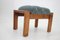 Oak Armchairs with Stools, Finland, 1960s, Set of 4 8