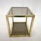 Mid-Century Italian Brass and Smoked Glass Table, 1970s 8