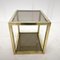 Mid-Century Italian Brass and Smoked Glass Table, 1970s, Image 8