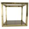 Mid-Century Italian Brass and Smoked Glass Table, 1970s 1