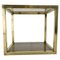 Mid-Century Italian Brass and Smoked Glass Table, 1970s, Image 1