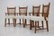 Oak and Sheepskin Fabric Dining Armchairs, 1960s 3