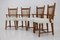 Oak and Sheepskin Fabric Dining Armchairs, 1960s, Image 3