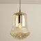 Smoked Brown Glass and Brass Pendant Lights attributed to Peill & Putzler, 1960s, Set of 2 10