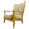 Mid-Century Edouard Armchair in Oak attributed to Guillerme and Chambron from Votre Maison, 1950s 1