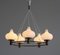 Opaline and Brass Ring Chandelier by Hammer & Moldenhawer from Louis Poulsen, 1953, Image 6