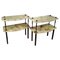 Art Deco Style Brass and Onyx Nightstands, Italy, 1950s, Set of 2 1