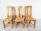 Pine Wood Highback Dining Chairs, 1970s, Set of 6 5