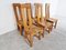 Pine Wood Highback Dining Chairs, 1970s, Set of 6 9