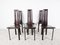 Vintage Brown Leather Dining Chairs, 1980s, Set of 6 3
