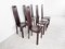 Vintage Brown Leather Dining Chairs, 1980s, Set of 6, Image 6