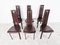 Vintage Brown Leather Dining Chairs, 1980s, Set of 6 4