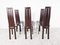 Vintage Brown Leather Dining Chairs, 1980s, Set of 6 2