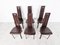 Vintage Brown Leather Dining Chairs, 1980s, Set of 6 8