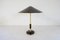 Lámpara de mesa de latón atribuida a Bent Karlby para Lyfa, Dinamarca, 1956, Imagen 6