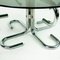 Space Age Chrome and Smoked Glass Coffee Table by Giotto Stoppino, Italy, 1970s, Image 6