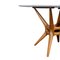 Tisch mit skulpturalem Holzgestell und Marmorplatte, Italien, 1960er 6