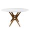 Table with Sculptural Wooden Base and Marble Top, Italy, 1960s 4