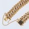 18 Karat Yellow Gold Chiseled Mesh Curb Bracelet, France, 1950s 3