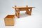 Mid-Century Modern Desk with Drawers in Pine Wood, Italy, 1960s 20