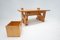 Mid-Century Modern Desk with Drawers in Pine Wood, Italy, 1960s, Image 20