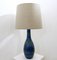 Blaue Keramik Tischlampe von Aldo Londi für Bitossi Rimini, 1960er 3