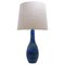 Blaue Keramik Tischlampe von Aldo Londi für Bitossi Rimini, 1960er 1