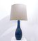 Blue Pottery Table Lamp attributed to Aldo Londi for Bitossi Rimini, 1960s 2