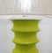 Lámpara de mesa de cerámica verde, años 70, Imagen 8