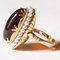 18 Karat Gold Ring with Amber and Beads, 1950s, Image 4