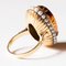 18 Karat Gold Ring with Amber and Beads, 1950s, Image 6