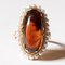18 Karat Gold Ring with Amber and Beads, 1950s, Image 2