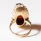 18 Karat Gold Ring with Amber and Beads, 1950s 5