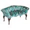 Small Window Seat Bench Sofa with Birds of Paradise Upholstery 1