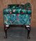 Small Window Seat Bench Sofa with Birds of Paradise Upholstery 10